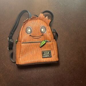Loungefly Guardians of the Galaxy Groot Mini Backpack - Brown, Black, and Green